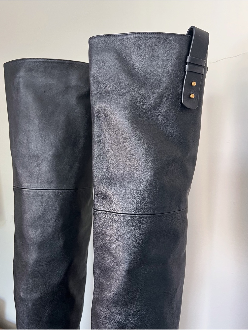 FRAME • Le Mulholland Over The Knee Boot black nappa leather OTK high heel tall - Picture 7 of 16